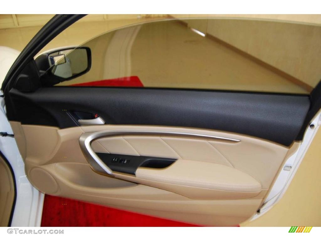 2008 Accord EX-L V6 Coupe - Taffeta White / Ivory photo #21