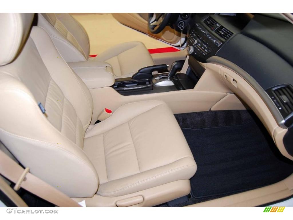 2008 Accord EX-L V6 Coupe - Taffeta White / Ivory photo #22
