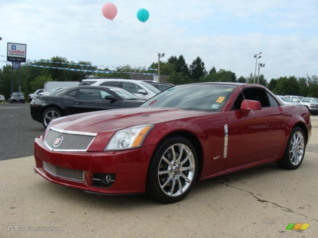 2009 XLR V Series Roadster - Crystal Red / Ebony/Cashmere photo #2