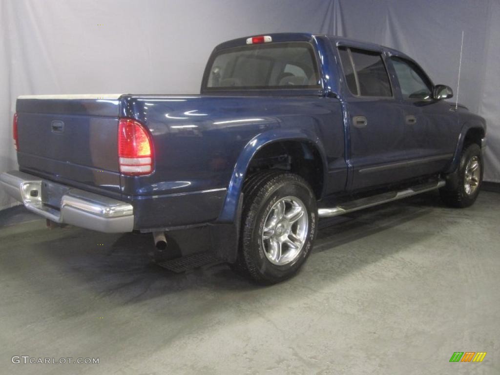 2004 Dakota SLT Quad Cab 4x4 - Patriot Blue Pearl / Dark Slate Gray photo #3