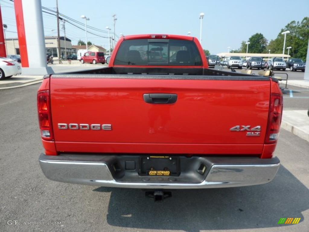 2004 Ram 1500 SLT Regular Cab 4x4 - Flame Red / Dark Slate Gray photo #4