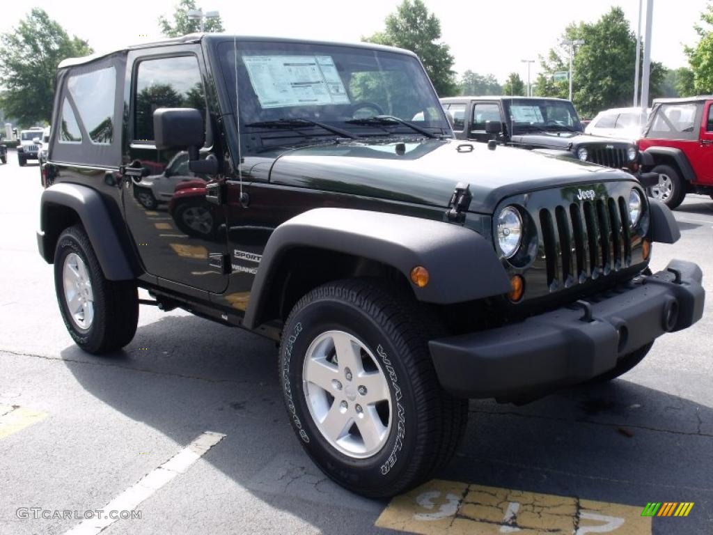 2010 Wrangler Sport 4x4 - Natural Green Pearl / Dark Slate Gray/Medium Slate Gray photo #4