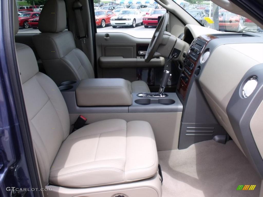 2006 F150 Lariat SuperCrew - Medium Wedgewood Blue Metallic / Tan photo #18