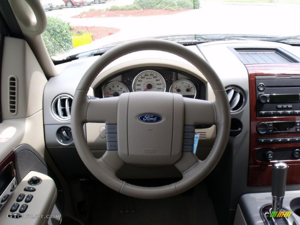 2006 F150 Lariat SuperCrew - Medium Wedgewood Blue Metallic / Tan photo #22