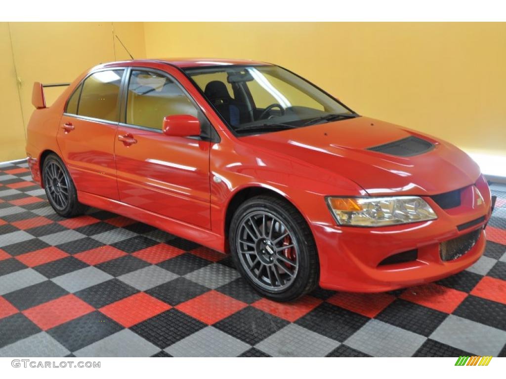 2005 Lancer Evolution MR - Rally Red / Black photo #1