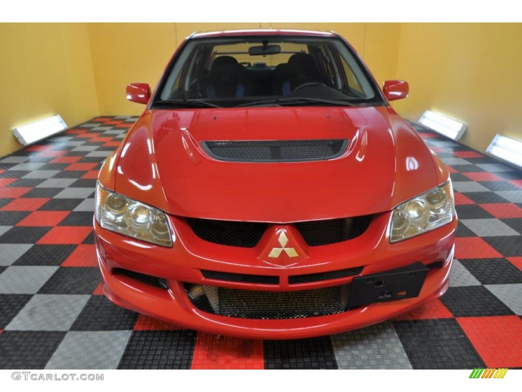 2005 Lancer Evolution MR - Rally Red / Black photo #2