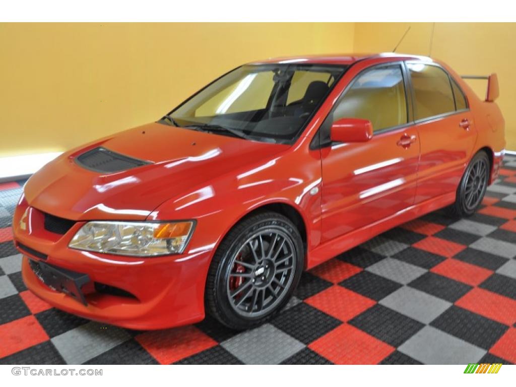 2005 Lancer Evolution MR - Rally Red / Black photo #3