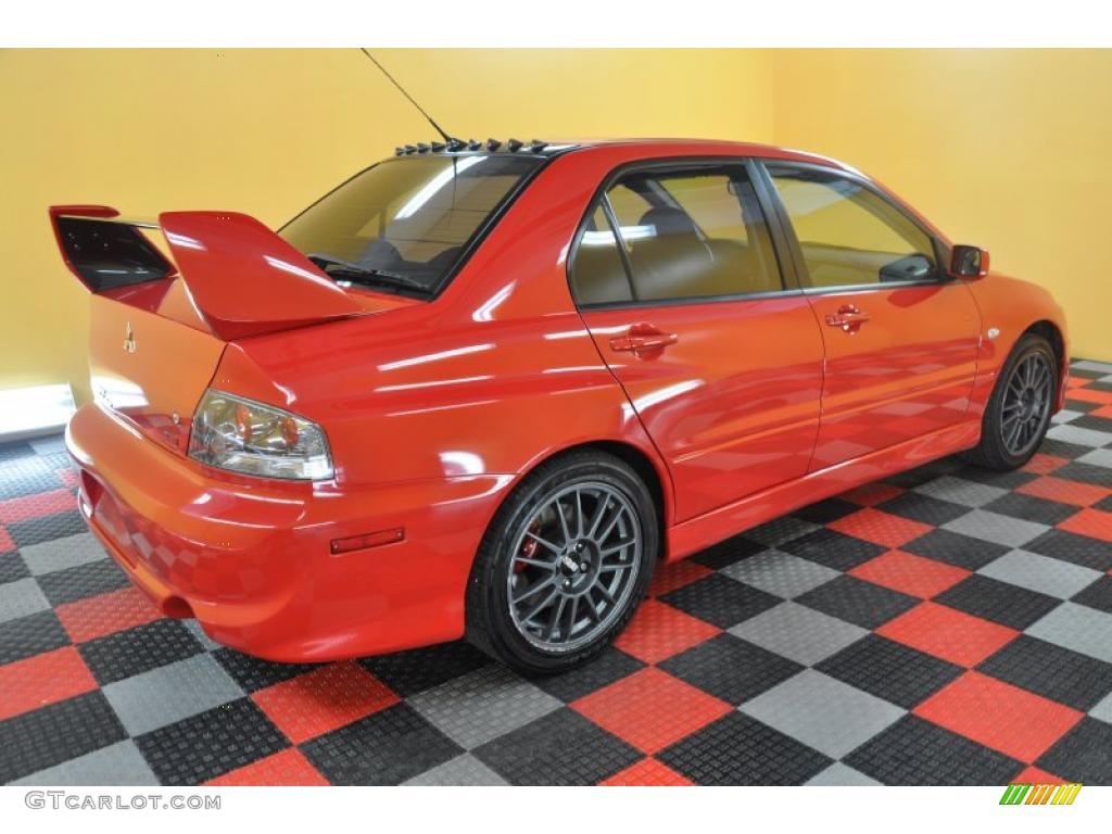 2005 Lancer Evolution MR - Rally Red / Black photo #6