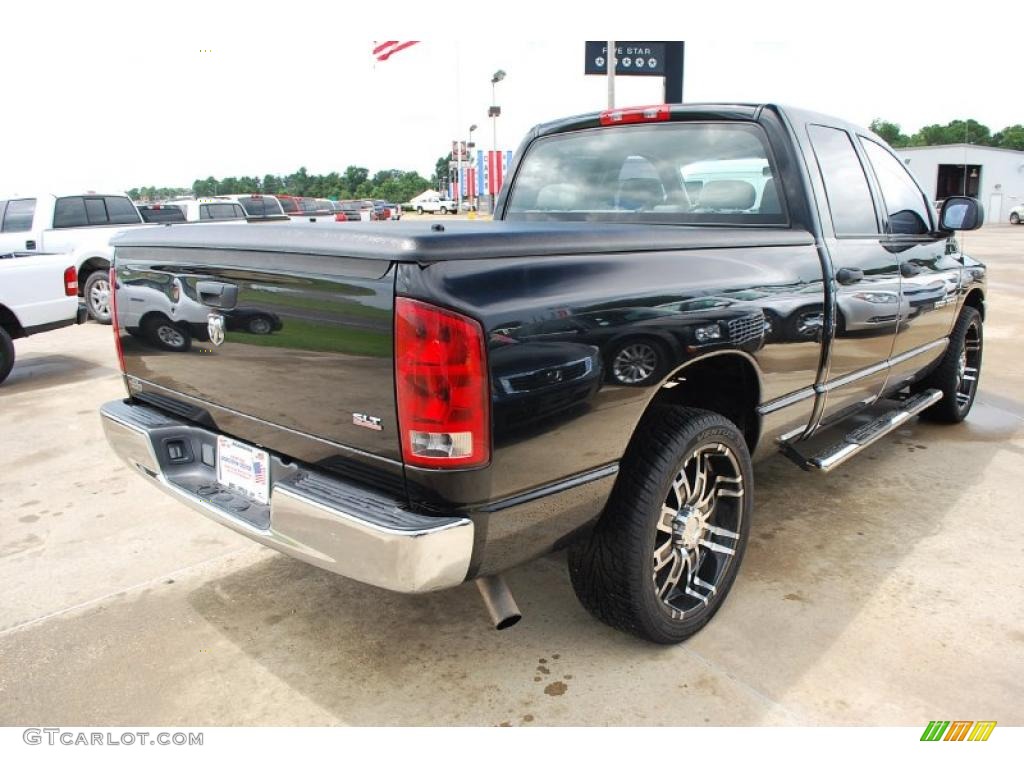 2006 Ram 1500 SLT Quad Cab - Brilliant Black Crystal Pearl / Medium Slate Gray photo #5