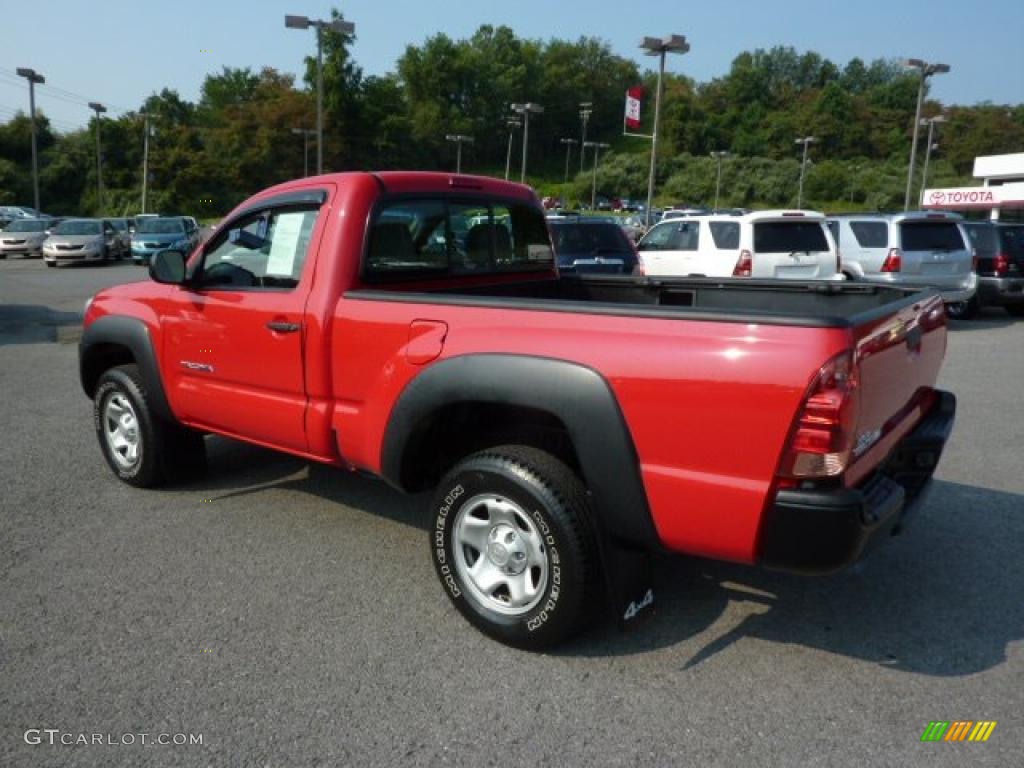 2006 Tacoma Regular Cab 4x4 - Radiant Red / Graphite Gray photo #3