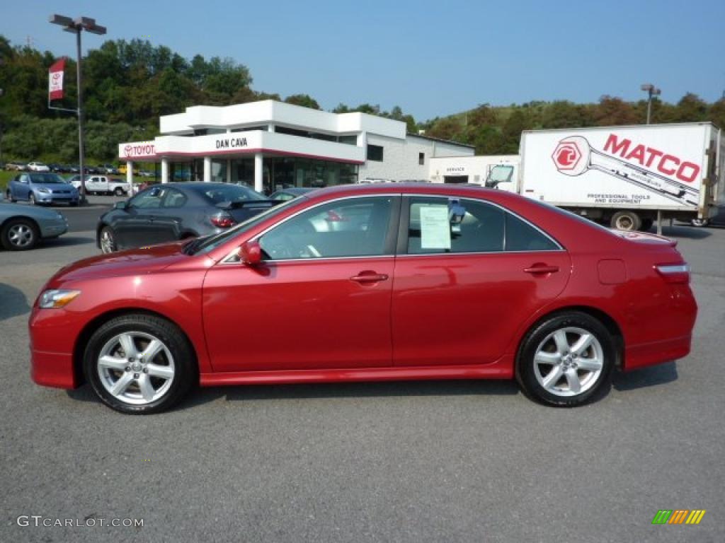 2009 Camry SE - Barcelona Red Metallic / Charcoal photo #2