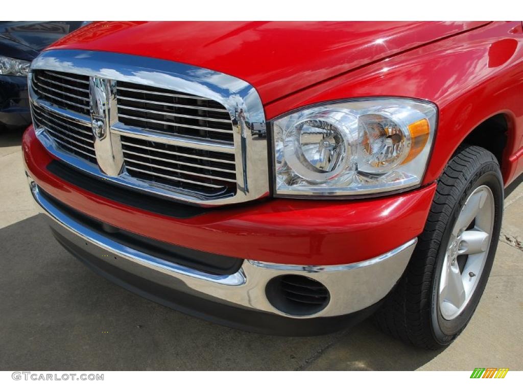 2008 Ram 1500 ST Quad Cab - Flame Red / Medium Slate Gray photo #11