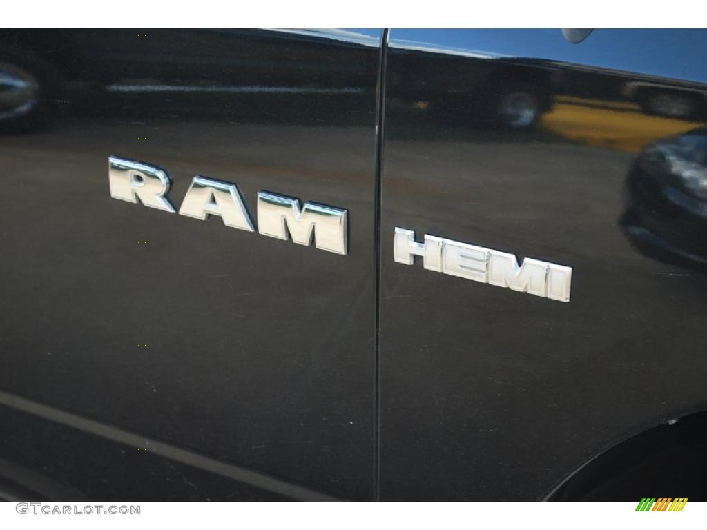 2009 Ram 1500 SLT Crew Cab 4x4 - Brilliant Black Crystal Pearl / Dark Slate/Medium Graystone photo #11