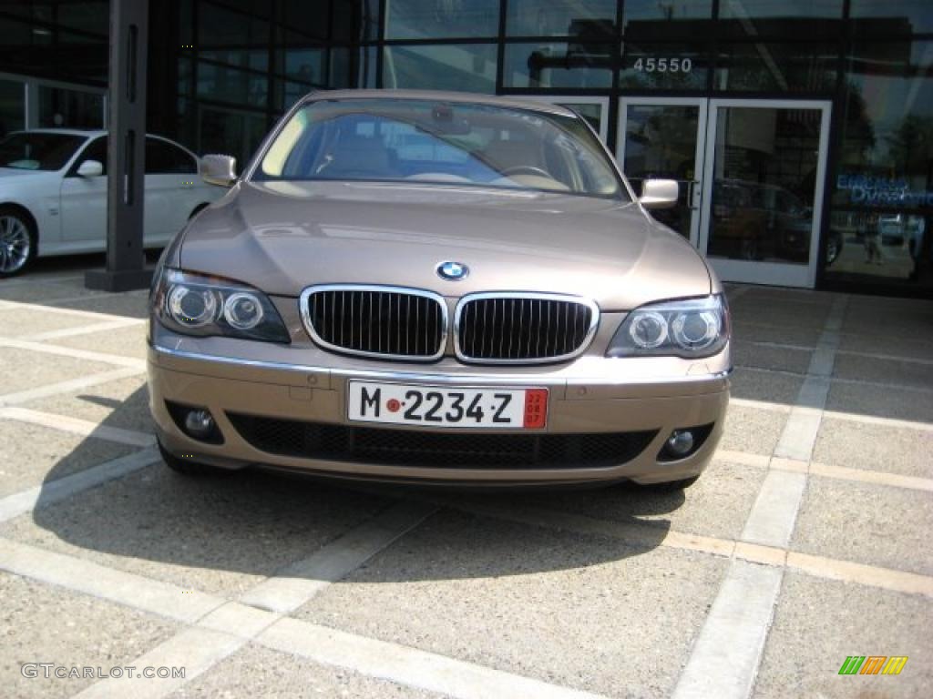 2008 7 Series 750i Sedan - Kalahari Beige Metallic / Beige photo #3