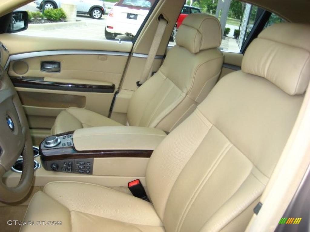 2008 7 Series 750i Sedan - Kalahari Beige Metallic / Beige photo #14