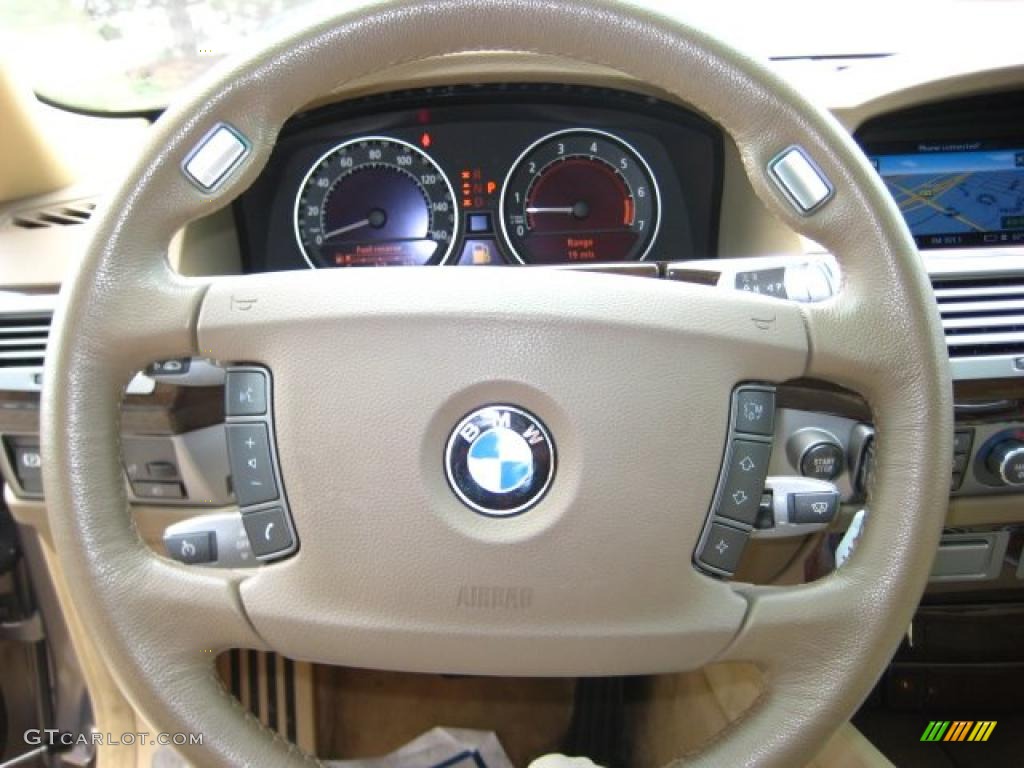 2008 7 Series 750i Sedan - Kalahari Beige Metallic / Beige photo #23