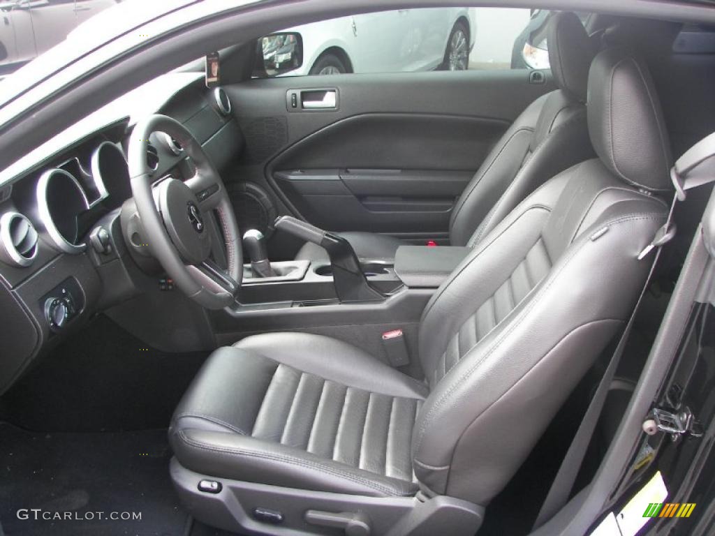 Black/Black Interior 2009 Ford Mustang Shelby GT500 Coupe Photo #33731089