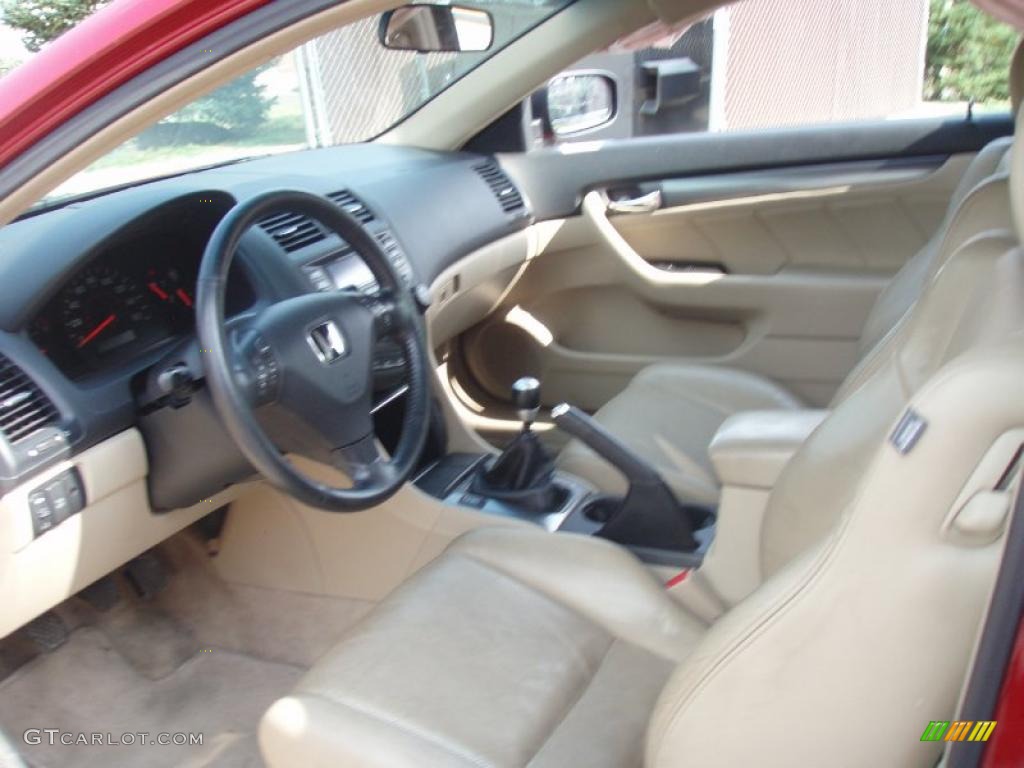 2004 Accord EX V6 Coupe - San Marino Red Pearl / Ivory photo #12