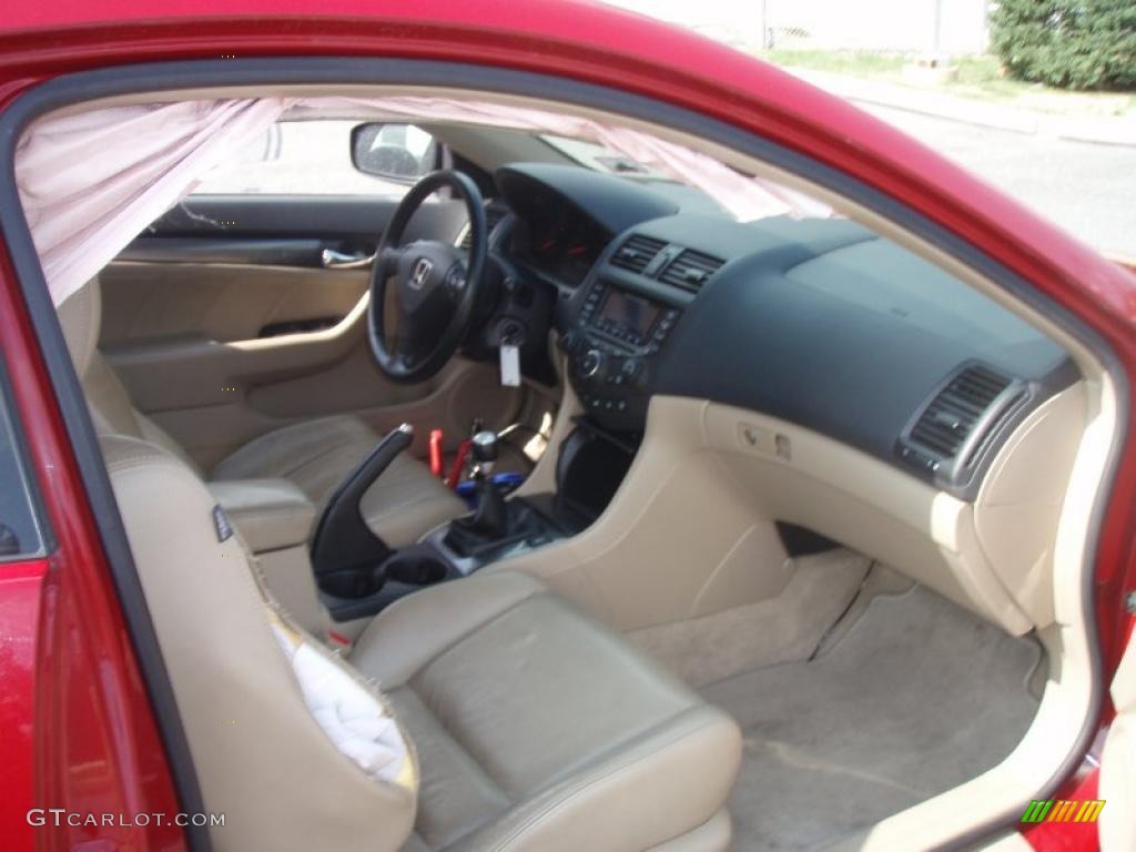2004 Accord EX V6 Coupe - San Marino Red Pearl / Ivory photo #16