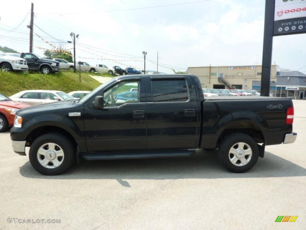 2004 F150 XLT SuperCrew 4x4 - Black / Tan photo #2