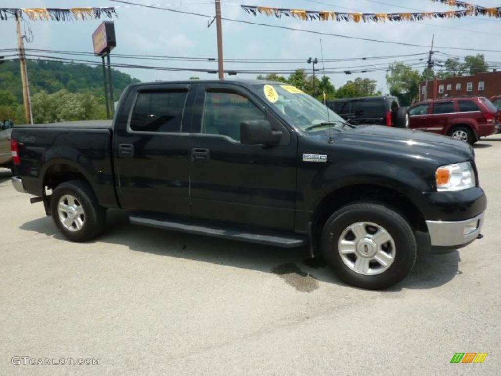 2004 F150 XLT SuperCrew 4x4 - Black / Tan photo #8
