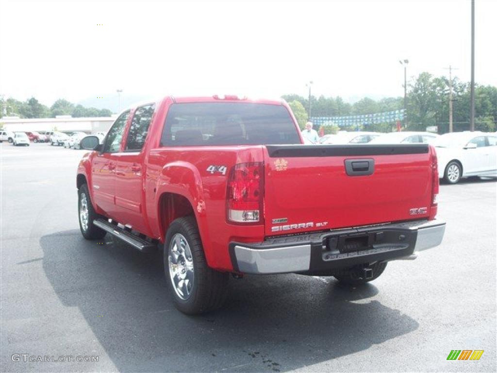 2010 Sierra 1500 SLT Crew Cab 4x4 - Fire Red / Ebony photo #3