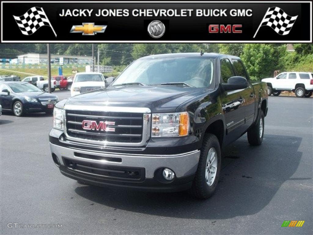 2010 Sierra 1500 SLT Crew Cab 4x4 - Onyx Black / Ebony photo #1