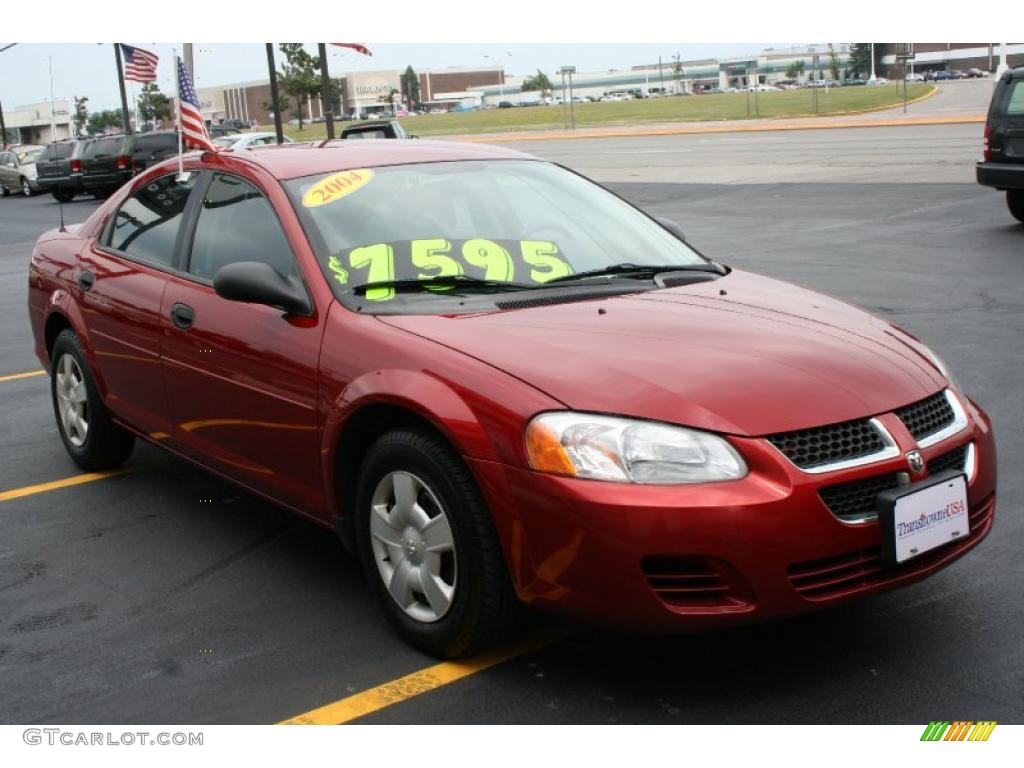 2004 Stratus SE Sedan - Inferno Red Pearlcoat / Dark Slate Gray photo #20