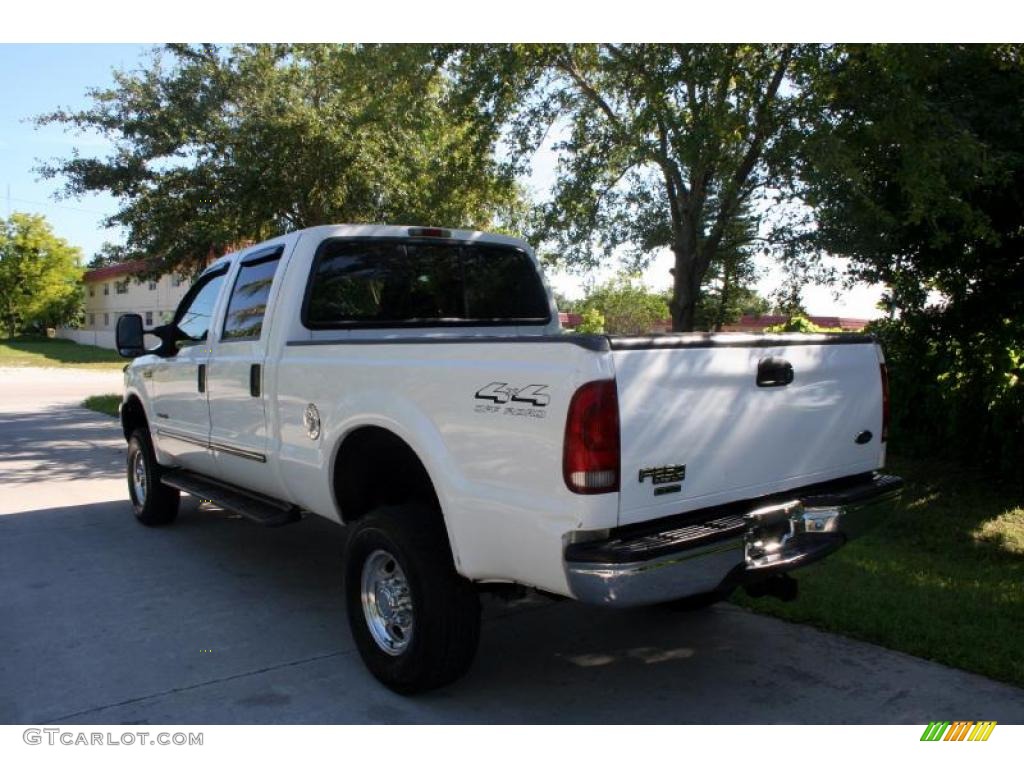 2000 F250 Super Duty Lariat Crew Cab 4x4 - Oxford White / Medium Parchment photo #6