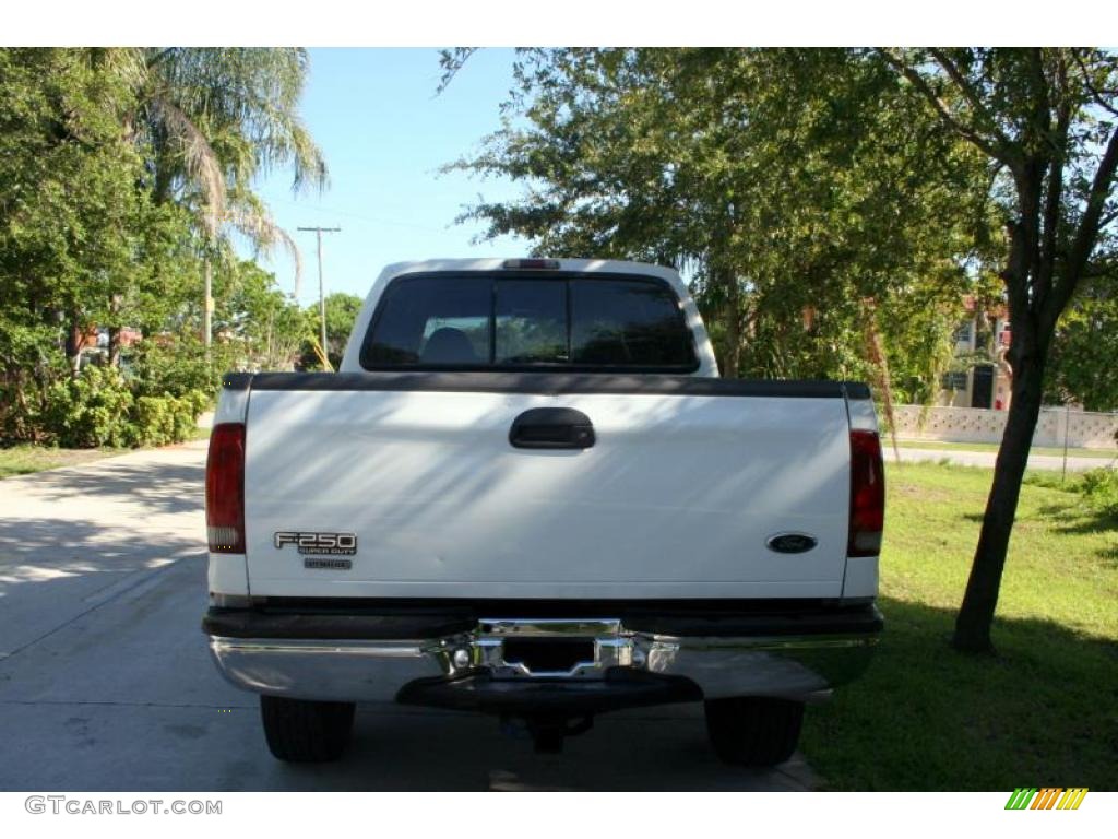 2000 F250 Super Duty Lariat Crew Cab 4x4 - Oxford White / Medium Parchment photo #8