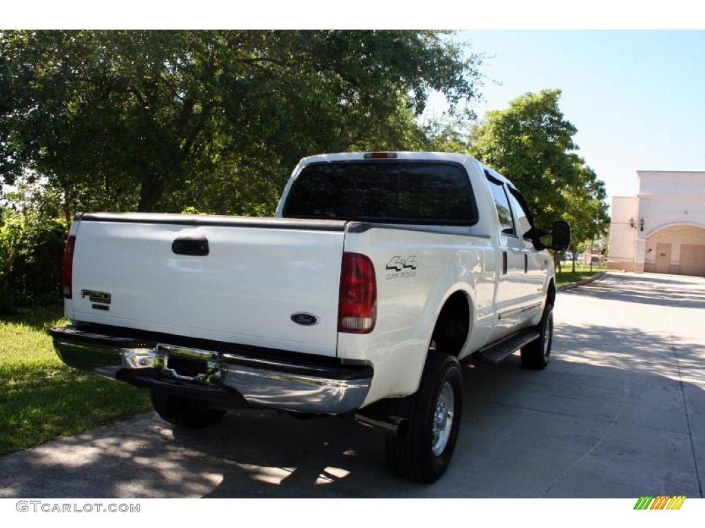 2000 F250 Super Duty Lariat Crew Cab 4x4 - Oxford White / Medium Parchment photo #9