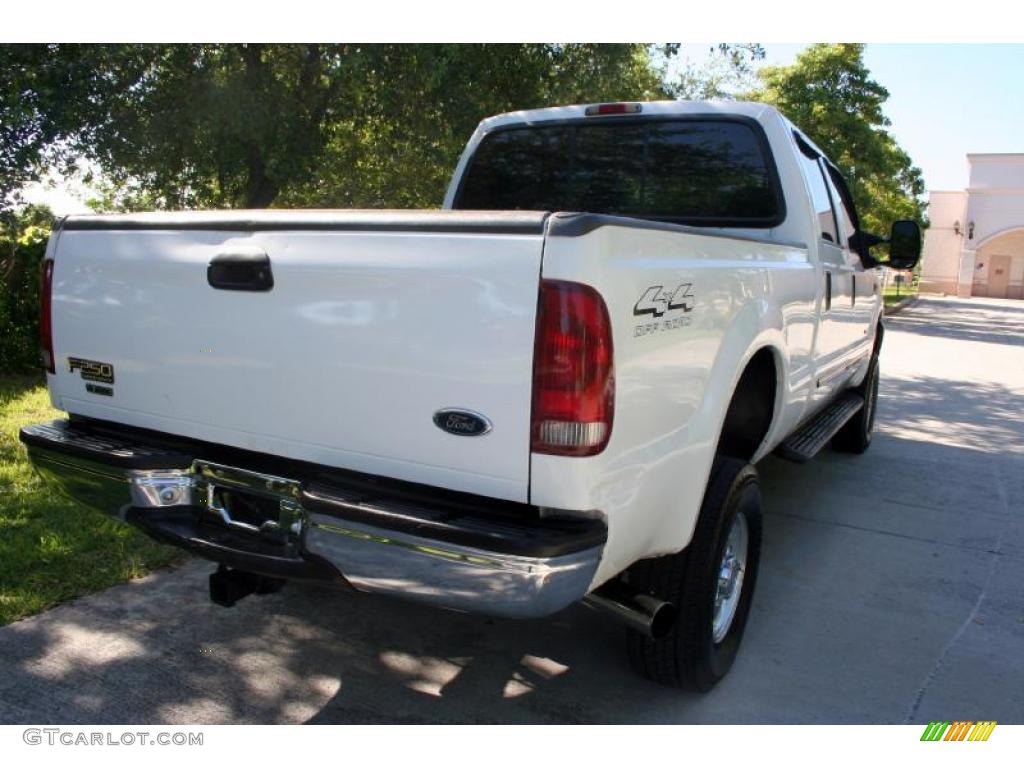 2000 F250 Super Duty Lariat Crew Cab 4x4 - Oxford White / Medium Parchment photo #20