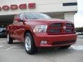 2010 Inferno Red Crystal Pearl Dodge Ram 1500 Sport Quad Cab  photo #1