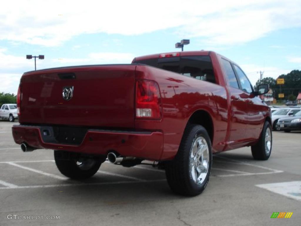 2010 Ram 1500 Sport Quad Cab - Inferno Red Crystal Pearl / Dark Slate/Medium Graystone photo #3