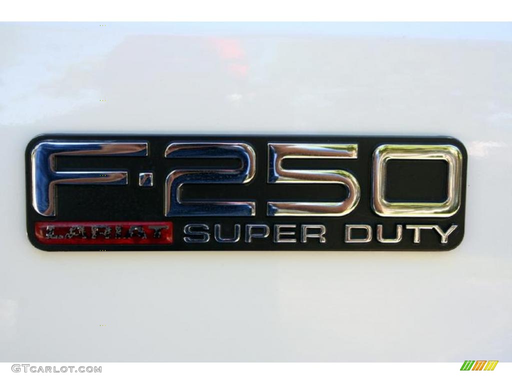 2000 F250 Super Duty Lariat Crew Cab 4x4 - Oxford White / Medium Parchment photo #57