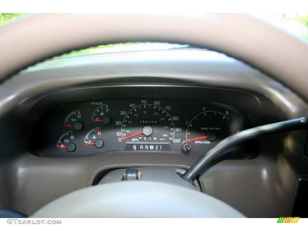 2000 F250 Super Duty Lariat Crew Cab 4x4 - Oxford White / Medium Parchment photo #74