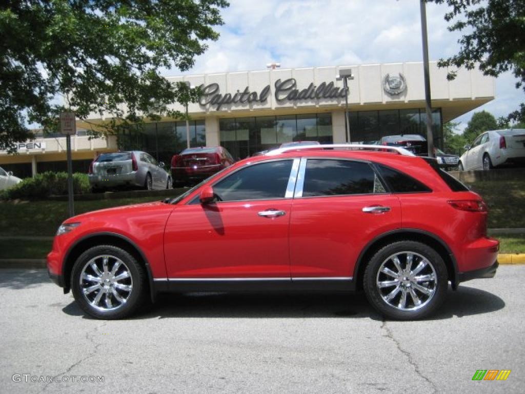 2004 FX 35 AWD - Laser Red / Black photo #1