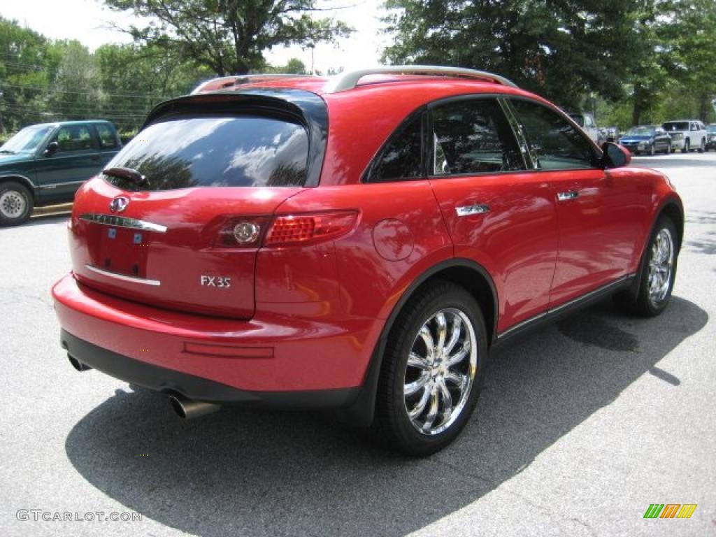 2004 FX 35 AWD - Laser Red / Black photo #4