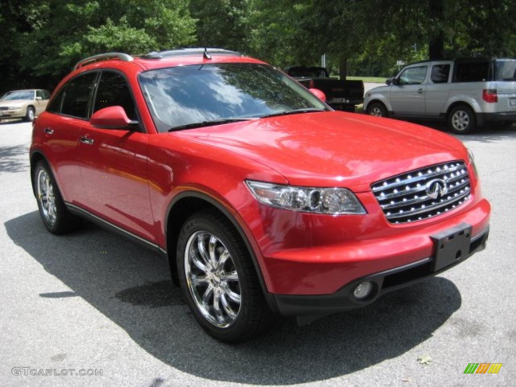 2004 FX 35 AWD - Laser Red / Black photo #6
