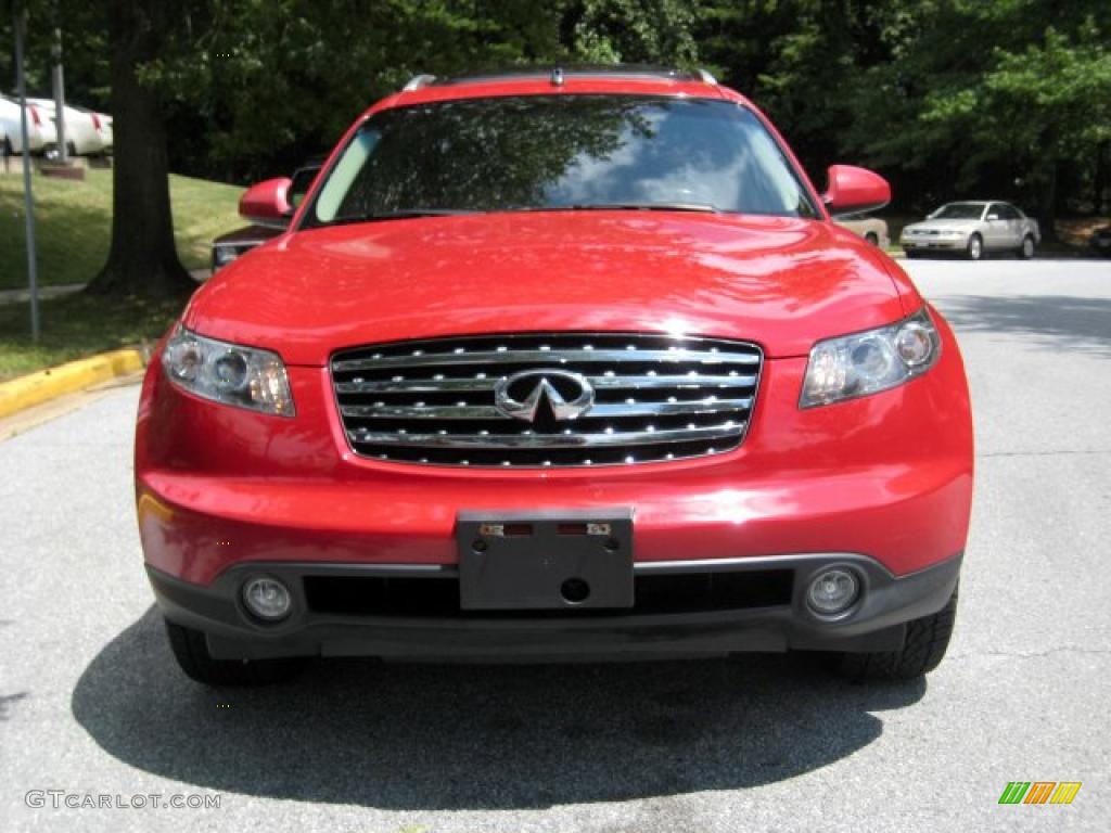 2004 FX 35 AWD - Laser Red / Black photo #7