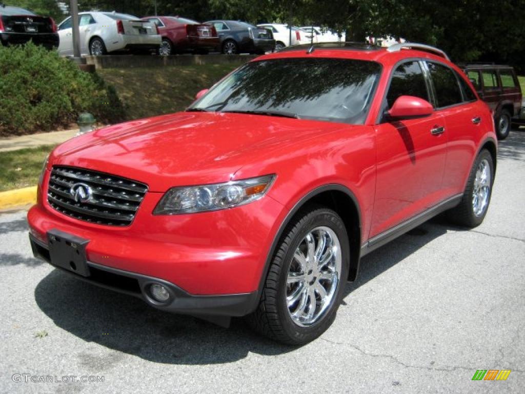 2004 FX 35 AWD - Laser Red / Black photo #8