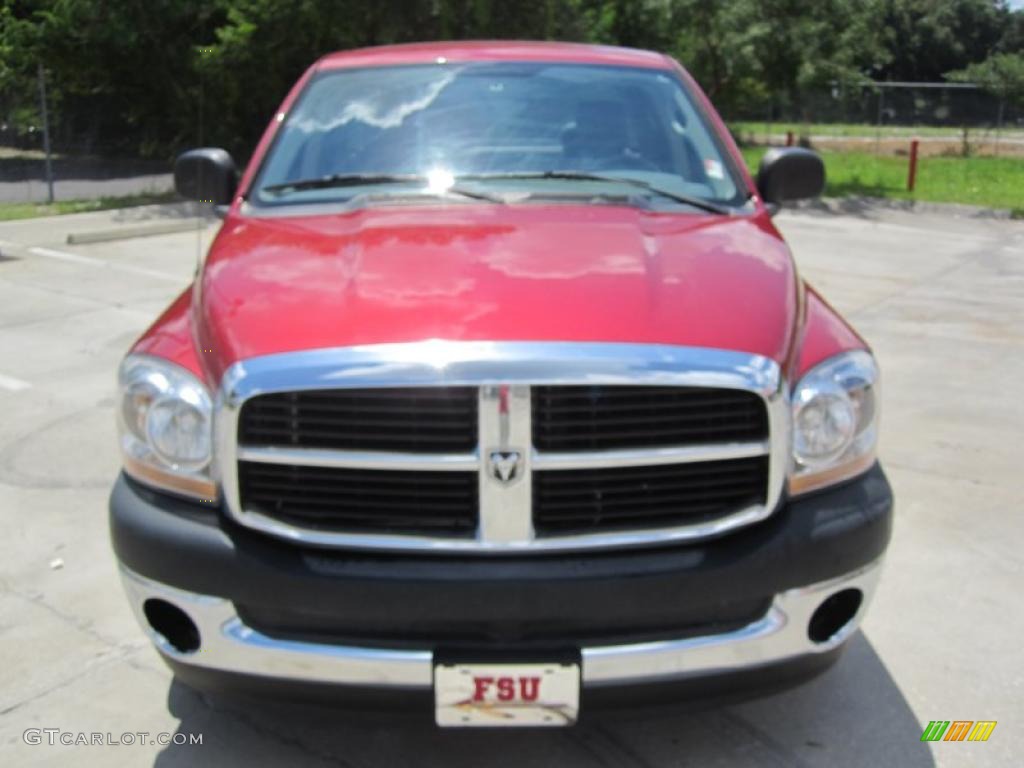 2006 Ram 1500 ST Quad Cab - Inferno Red Crystal Pearl / Medium Slate Gray photo #2