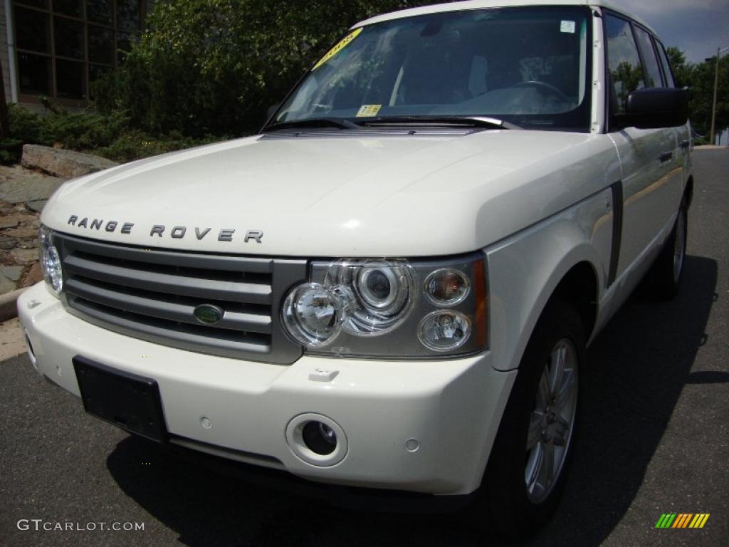 2008 Range Rover V8 HSE - Alaska White / Jet Black photo #1