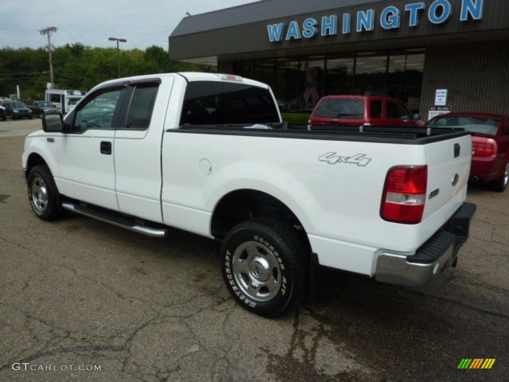 2005 F150 XLT SuperCab 4x4 - Oxford White / Medium Flint/Dark Flint Grey photo #2