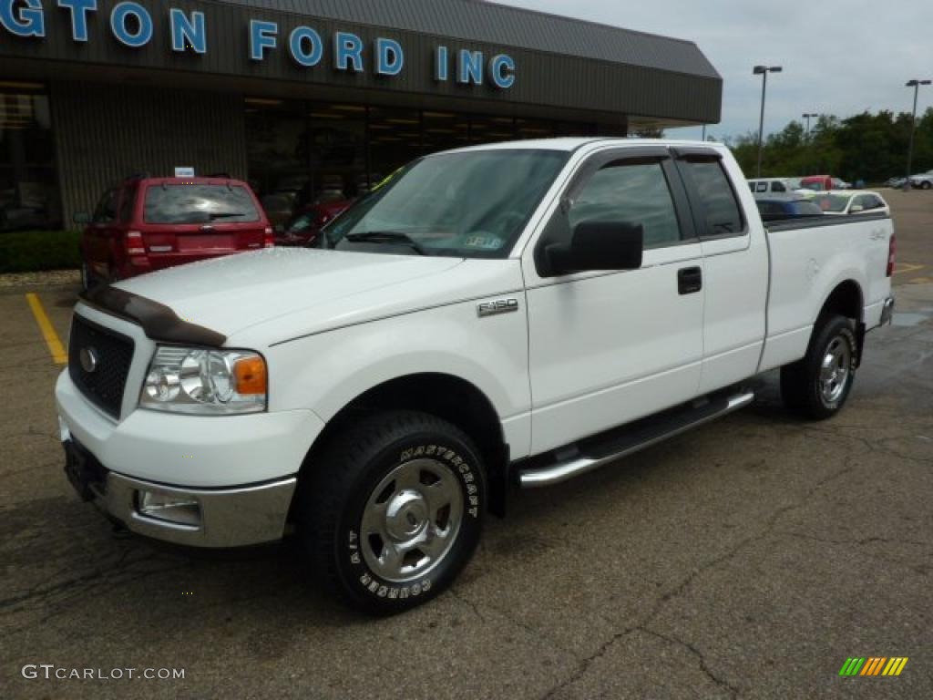 2005 F150 XLT SuperCab 4x4 - Oxford White / Medium Flint/Dark Flint Grey photo #8