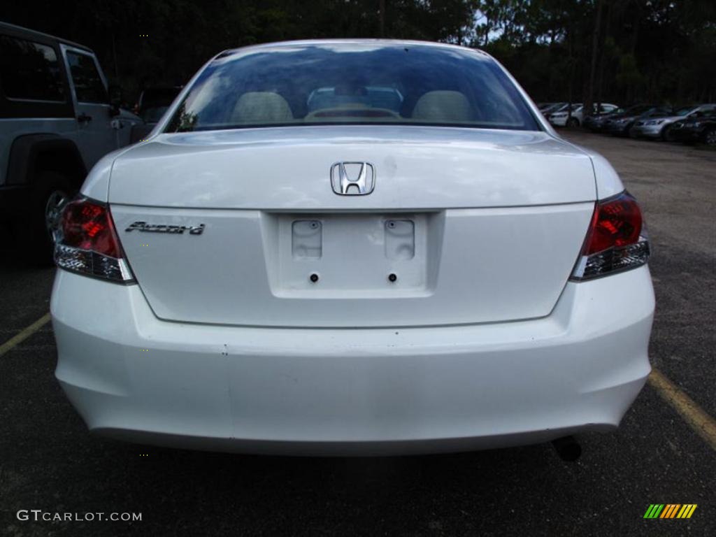 2008 Accord LX Sedan - Taffeta White / Ivory photo #4