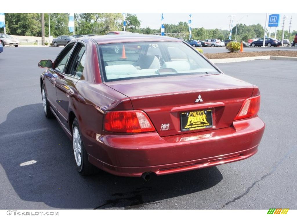 2003 Galant ES - Ultra Red Pearl / Gray photo #2