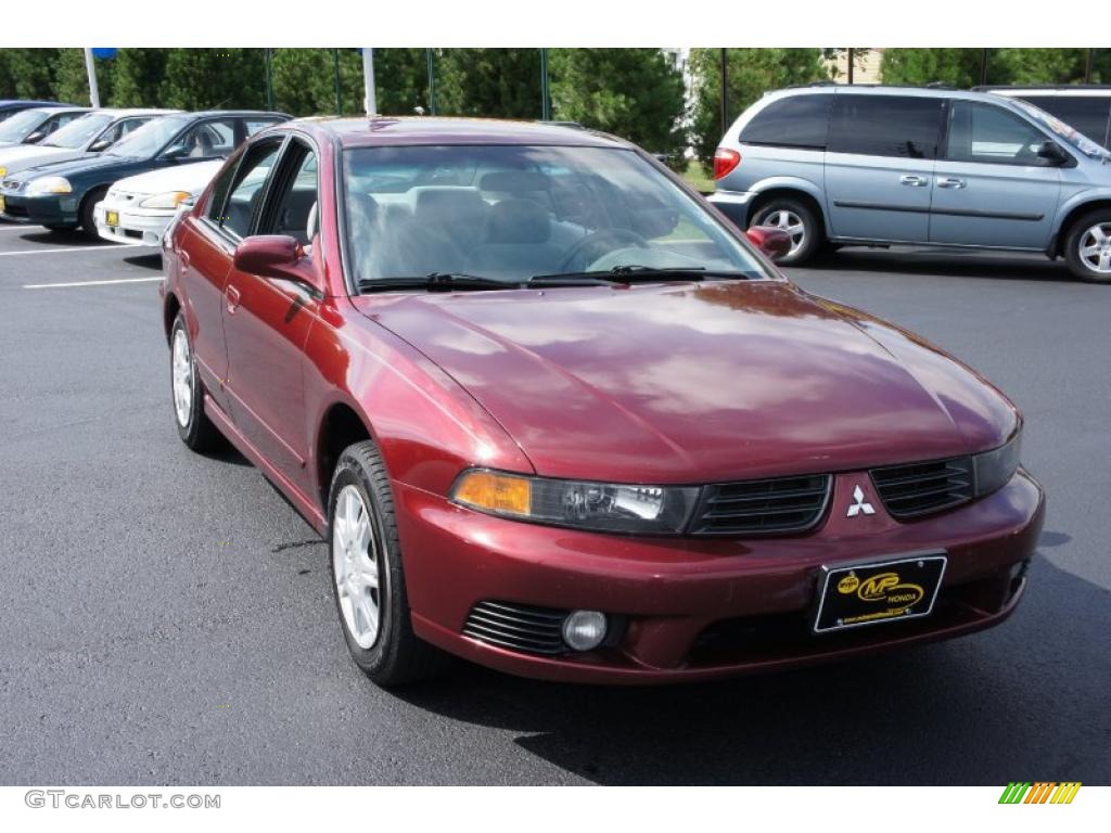 2003 Galant ES - Ultra Red Pearl / Gray photo #5