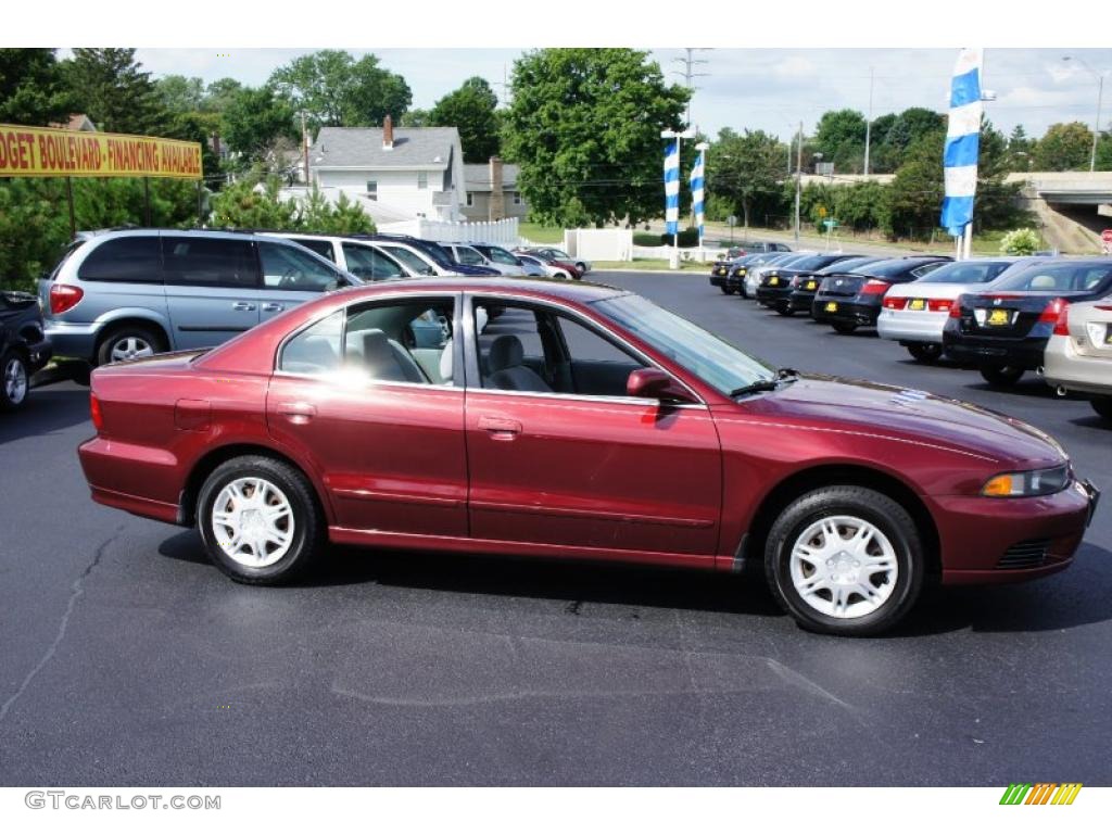 2003 Galant ES - Ultra Red Pearl / Gray photo #6
