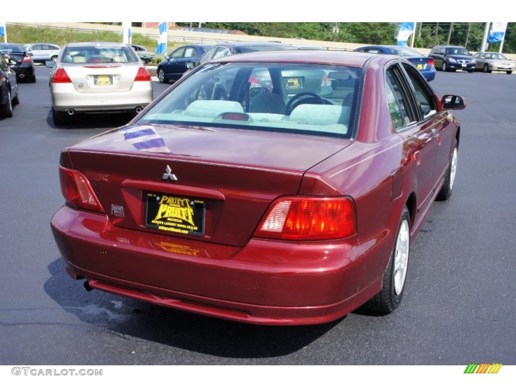 2003 Galant ES - Ultra Red Pearl / Gray photo #7